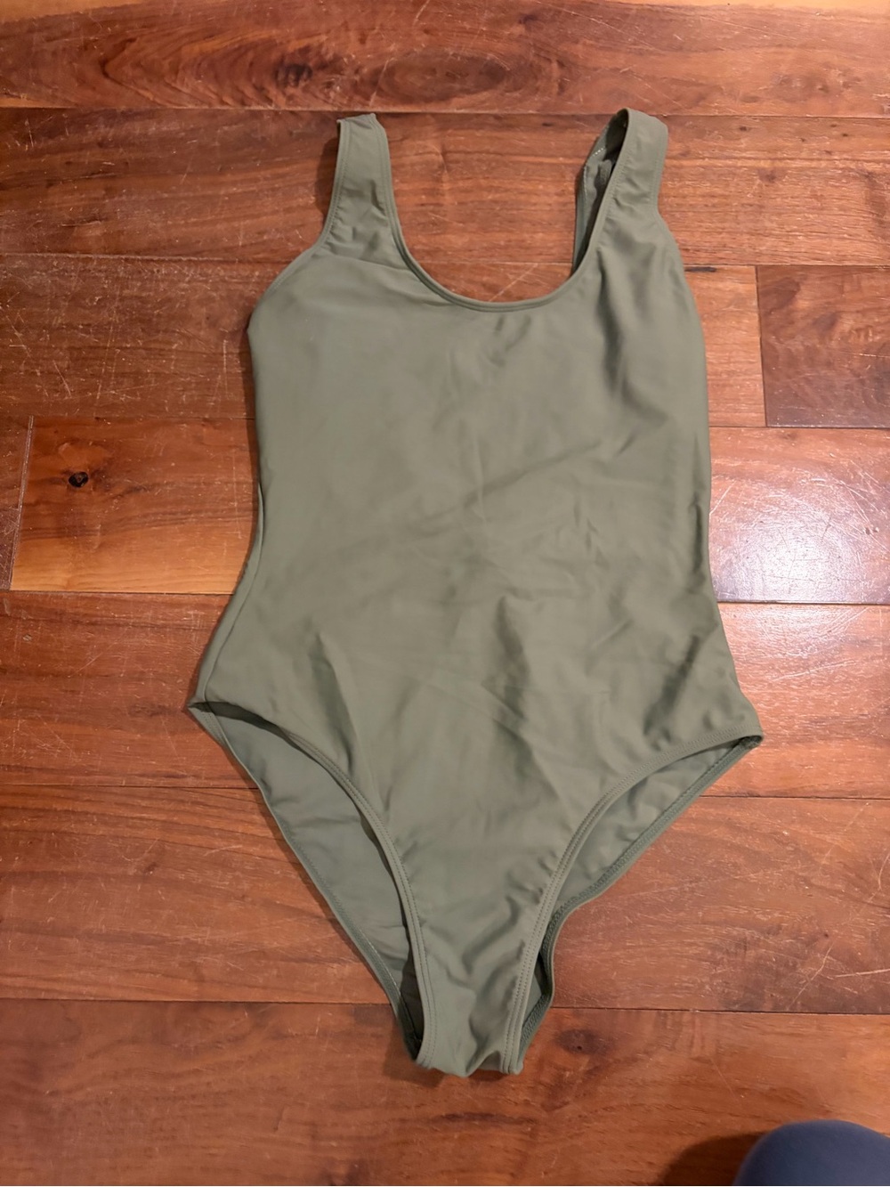 SHEIN Olive Green Scoop One-Piece Swimsuit